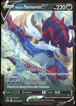 Hisuian Samurott V SWSH239 Sword & Shield Promo Card - Image 1