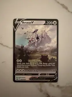 Pokemon Arceus v TCG SWSH204 Sword & Shield Promo Full Art Holo Card - Image 1