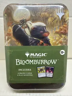 Magic The Gather Bloomburrow Tin (2 Promo Cards, 5 Play Booster Packs) Mtg - Image 1