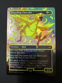 Traveling Chocobo (Borderless) (Neon Ink Yellow) Final Fantasy Foil - Image 1