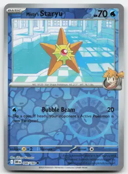 Misty's Staryu #46/182 (Reverse Holo) (NM) SV10: Destined Rivals DRI Pokemon - Image 1