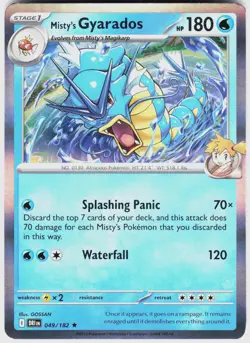 MISTY'S GYARADOS 049/182 - POKEMON DESTINED RIVALS HOLO - HP RARE - Image 1