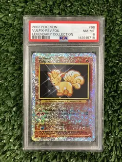 Vulpix 98/110 2002 Pokemon Legendary Collection Reverse Foil PSA 8 - Image 1