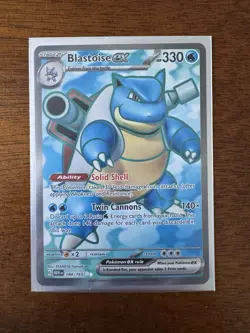 Pokemon 151 Scarlet & Violet Blastoise EX Full Art 184/165 Ultra Rare English NM - Image 1
