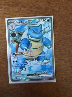 Pokemon 151 Scarlet & Violet Blastoise EX Full Art 184/165 Ultra Rare English NM - Image 2