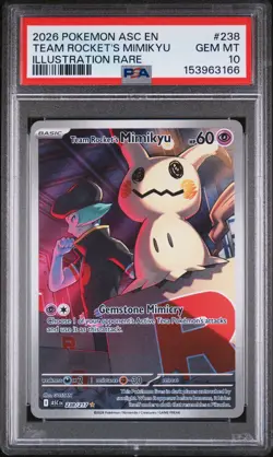 2026 POKEMON ASC EN-ASCENDED HEROES #238 TEAM ROCKET'S MIMIKYU PSA 10 - Image 1