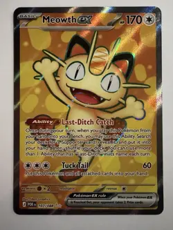 Meowth ex • 107/088 • Ultra Rare • Perfect Order POR • NM • Pokemon - Image 1