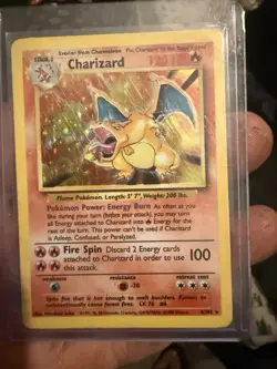 Send offers Holo Charizard 4/102 Base Set Holo Rare Stage 2 - Image 1