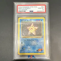 Wizards of the Coast Misty’s Staryu 92/132 Gym Challenge 1st Ed PSA 10 EN - Image 1