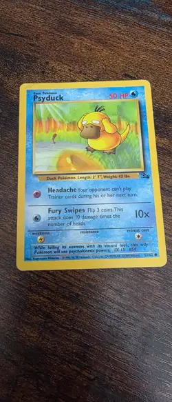 Psyduck 53/62 Common Fossil Pokemon Moderately Played - Image 1
