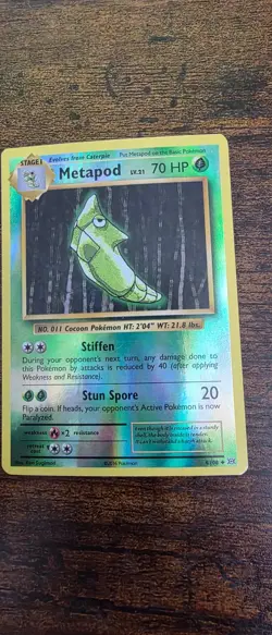Metapod 4/108 Uncommon Evolutions Pokemon Reverse Holo Near Mint - Image 1