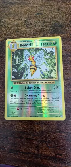 Beedrill 7/108 Rare Evolutions Pokemon Reverse Holo Near Mint - Image 1