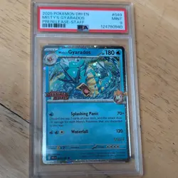 Pokemon Destined Rivals Misty's Gyarados 049/182 Holo Staff PSA 9 - Image 1