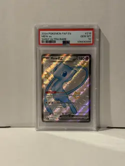2024 POKEMON PAF EN-PALDEAN FATES SHINY ULTRA RARE #216 MEW EX PSA 10 - Image 1