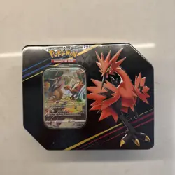 POKEMON TCG CROWN ZENITH TIN [GALARIAN ZAPDOS] FACTORY SEALED - Image 1