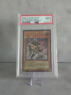2005 Yu Gi Oh 1st Edition Gilford The Legend SD Warriors Triumph PSA 8 - Image 1