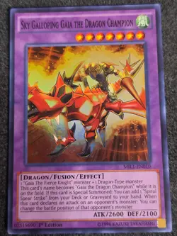 Sky Galloping Gaia The Dragon Champion - MIL1-EN010 - Super Rare - 1st Ed. - LP - Image 1