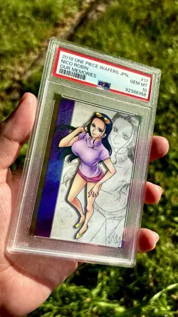 PSA 10 2018 ONE PIECE WAFERS JAPANESE OUR MEMORIES #17 NICO ROBIN - Image 1