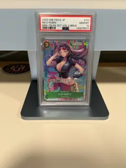 Nico Robin PSA10 2025 One Piece Japanese Mini-Tin Pack Set Vol.2-Bisai #111 - Image 1