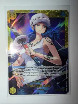 One Piece CCG Trafalgar Law Secret Rare Holo EB03-062 6000 Power - Image 1