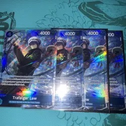 4x One Piece TCG - Trafalgar Law R Alt Art OP07-047 - 500 Years in the Future - Image 1