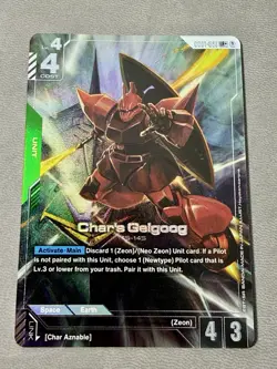 Char's Gelgoog Alternate Art Foil - GD01-023 LR+ Gundam TCG Card Game NM - Image 1