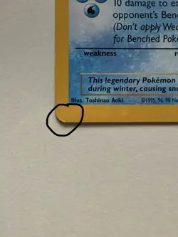 Pokemon Articuno 22/53 Wotc Promo Regular 70HP Basic English Toshinao Aoki Card - Image 2
