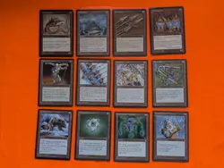 MTG Lot 12 Old Border Artifact Cards Rare Arcum's Whistle Ice Age Tempest Bulk - Image 1