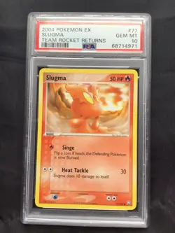 Pokemon Cards: EX Team Rocket Returns Common: Slugma 77/109: PSA 10 - Image 1