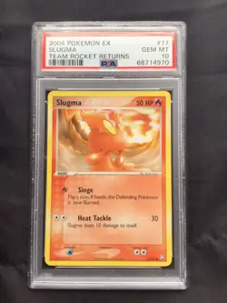 Pokemon Cards: EX Team Rocket Returns Common: Slugma 77/109: PSA 10 - Image 1