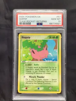 Pokemon Cards: EX Team Rocket Returns Common: Hoppip 57/109: PSA 10 - Image 1