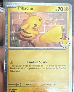 Pikachu ( Day 2026) 051/162 Holo NM Pokemon Card - Image 1