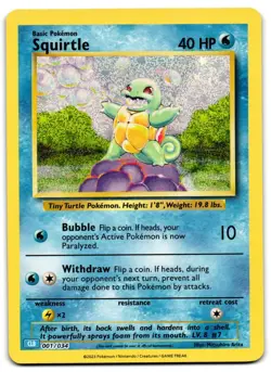 Squirtle 001/034 - 🌊 Trading Card Game Classic Pokemon TCG Holo 🖤 - M/LP - Image 1