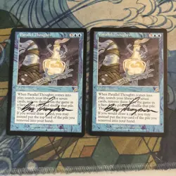 MTG Parallel Thoughts - Scourge #44 x2 Signed by Ben Thompson LP - Image 1