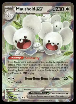 Maushold ex 155/182 Double Rare Paradox Rift Pokemon NM - Image 1