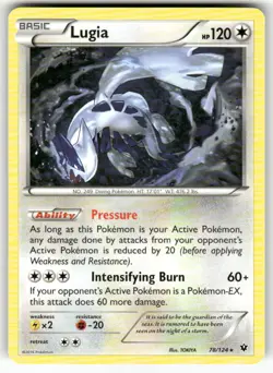 Lugia (XY Fates Collide) 78/124 Holo Holo Rare Deck Exclusives Pokemon MP - Image 1