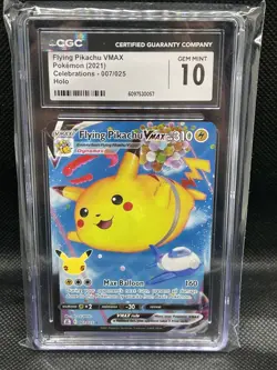 Pokemon TCG Flying Pikachu VMAX Triple Rare Holo S8a 024/028 Japanese CGC 10 - Image 1