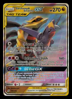 Garchomp & Giratina GX 146/236 Holo GX Rare Unified Minds Pokemon Near Mint - Image 1
