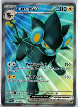 Luxray ex 195/167 Twilight Masquerade Pokemon TCG Holo Ultra Rare NM - Image 1