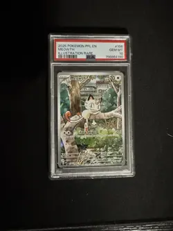 MEOWTH 2025 POKEMON PHANTASMAL FLAMES ILLUSTRATION RARE #106/094 PSA 10 - Image 1