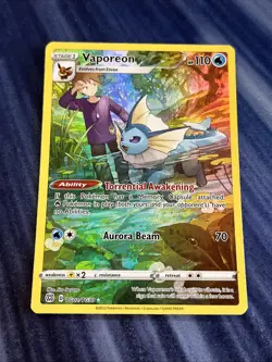 Pokemon TCG Vaporeon (Brilliant Stars TG02/TG30) Trainer Gallery Holo NM - Image 1