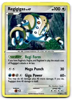 Regigigas 9/100 Holo Rare Stormfront Pokemon Holo Heavily Played - Image 1