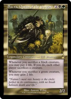 Savra, Queen of the Golgari (Retro Frame) -Foil Near Mint MTG Ravnica Remastered - Image 1
