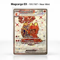 Pokemon TCG Magcargo ex 191/167 Sv06 Twilight Masquerade Ultra Rare Near Mint - Image 1