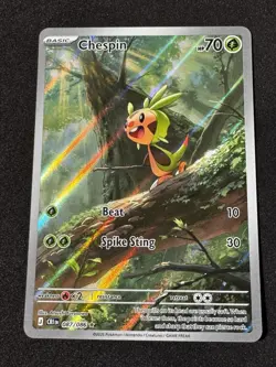 Pokemon TCG Chespin 087/086 Chaos Rising Full Art Holo Rare 70 HP English 2026 - Image 1