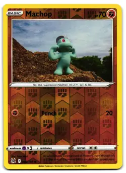 Machop 086/196 - 🌊 Lost Origin Common Pokemon TCG Reverse Holo 🖤 - LP - Image 1