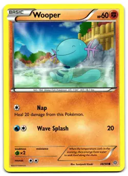 Wooper 38/98 - 🌊 Ancient Origins Common Pokemon TCG 🖤 - MP - Image 1