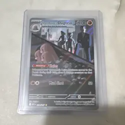 Pokemon Team Rocket's Dugtrio Full Art Holo gold star 239/217 ASC English - Image 1
