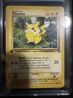 Pokemon Jungle Pikachu 1st Edition PSA 9 Mint #60/64 Red Cheeks 1999 WOTC - Image 3