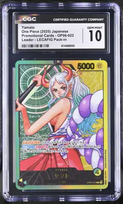 One Piece Japanese Yamato OP06-022 LECAFIG Pack-in Promo CGC 10 - Image 1